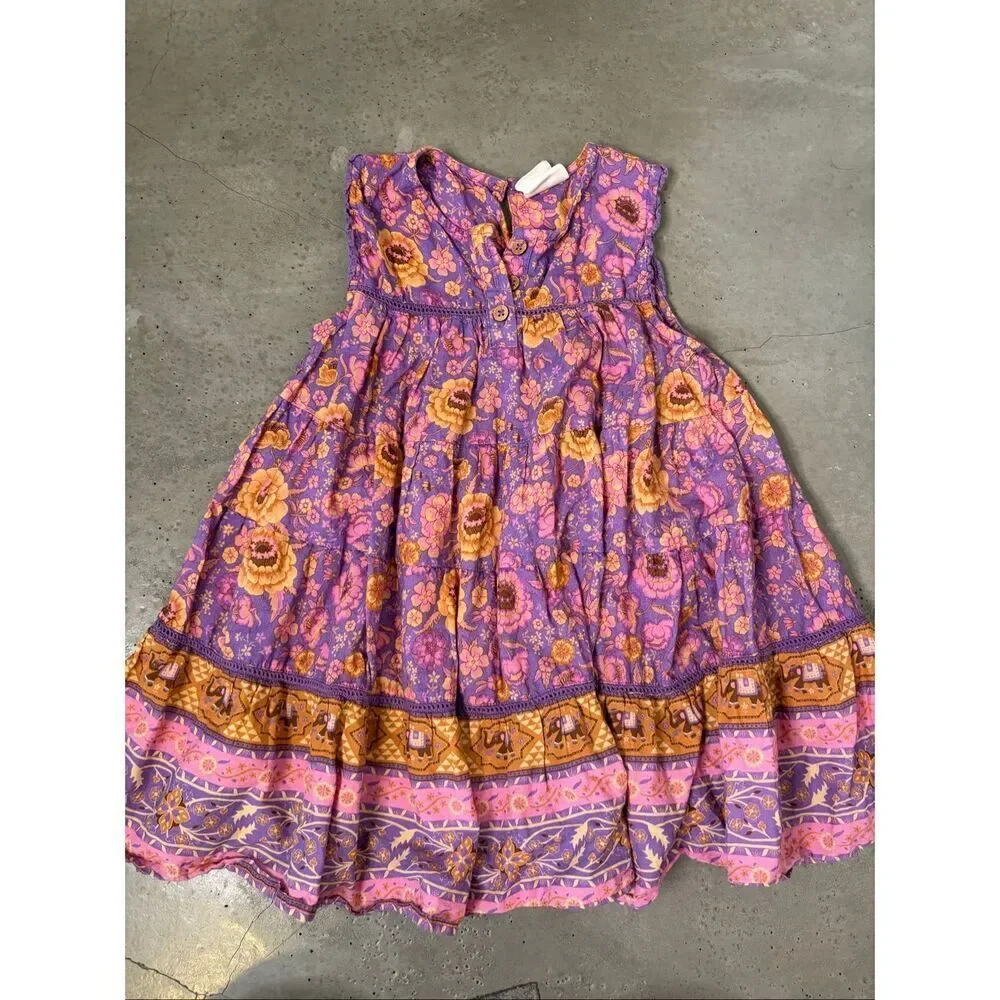 Spell & The Little Gypsies Zahara Midi Dress | 5T in Purple